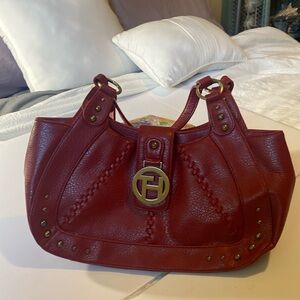 Tommy Hilfiger Y2K red faux leather bag free with bundle purchase over $100.00